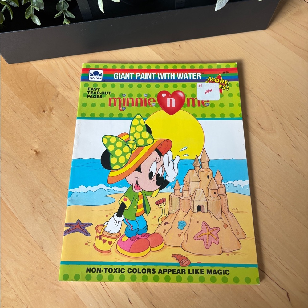Vintage 1991 GOLDEN BOOKS Minnie n' Me Paint With Water Activity Book